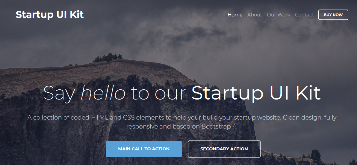 Startup free bootstrap UI Kit