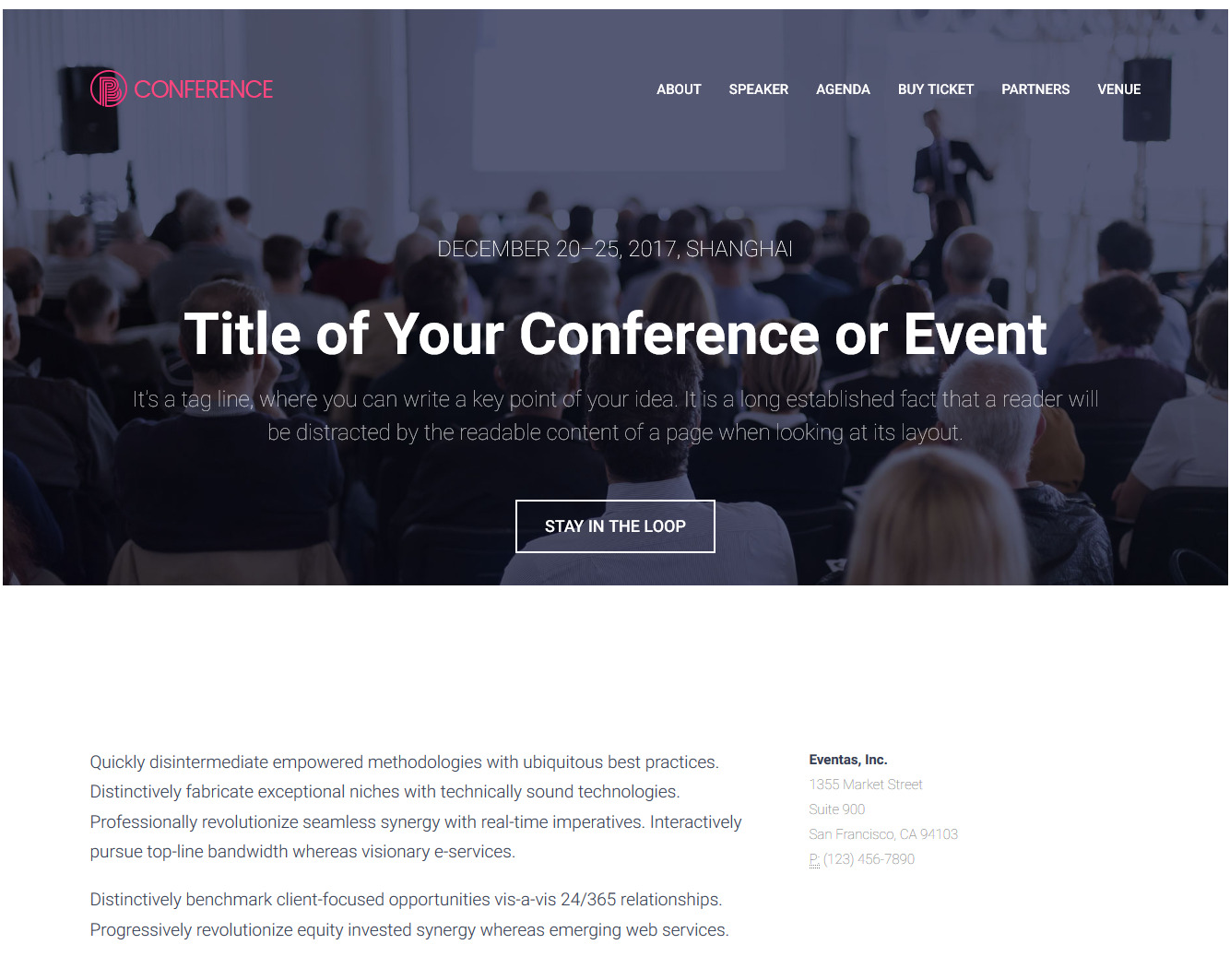 Conference – Responsive Bootstrap Event Management HTML5 Template Free Download