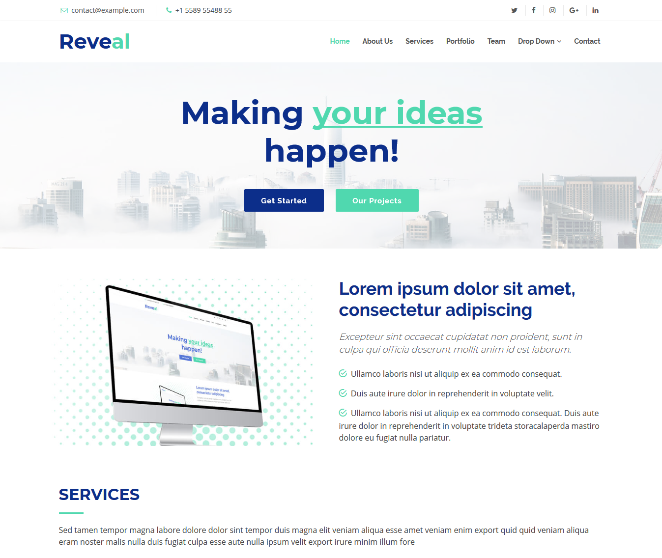 Reveal Bootstrap Theme