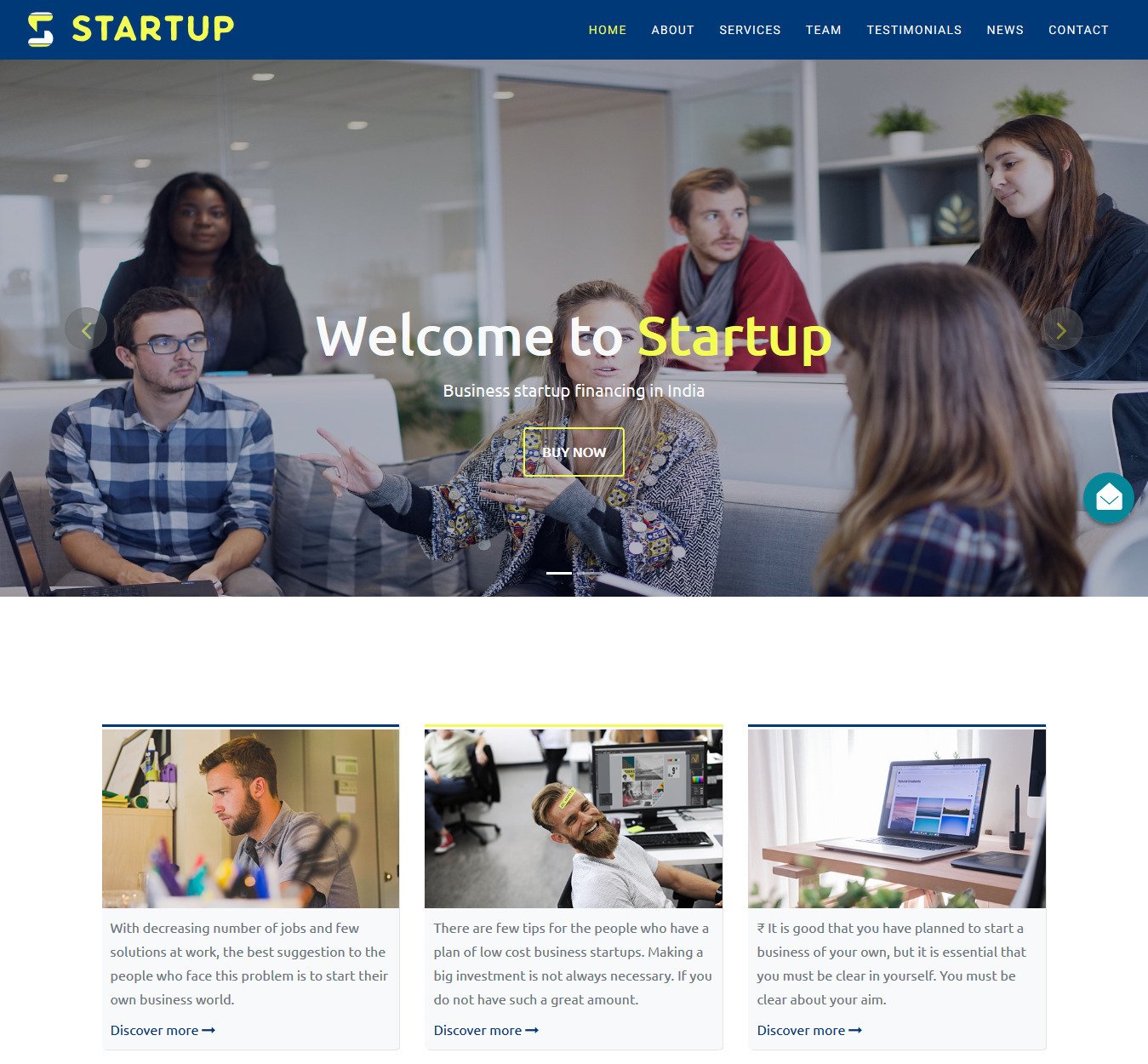 Startup – High-quality Free Bootstrap HTML5 Multipurpose Business Template