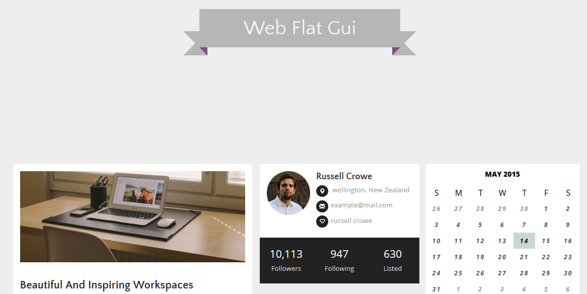 Web Flat Gui free Bootstrap UI Kit