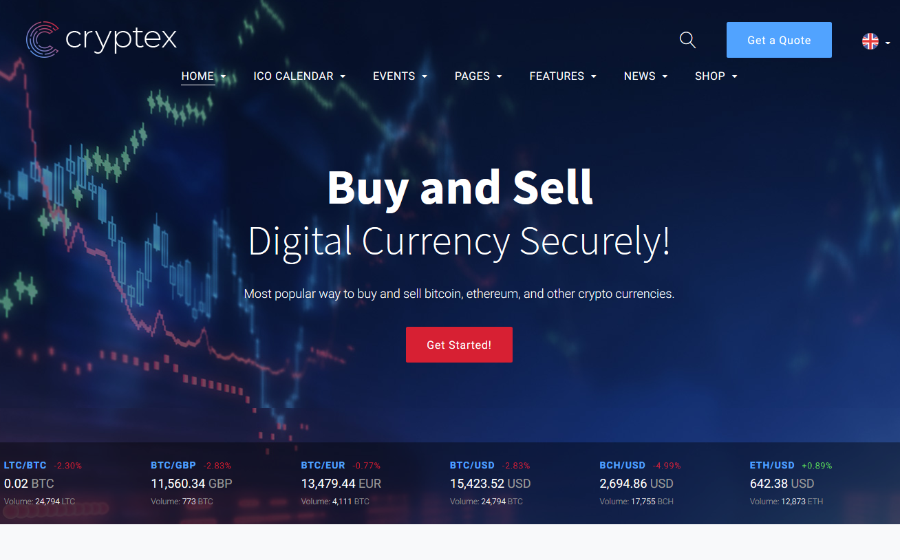 Cryptex - Cryptocurrency HTML Template