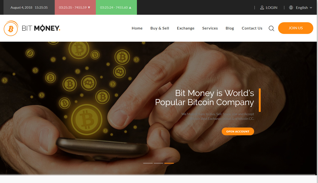  Bit Money - Bitcoin Cryptocurrency ICO Landing Page HTML Template