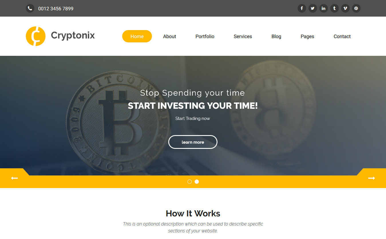 Cryptonix - Cryptocurrency & Mining HTML Template