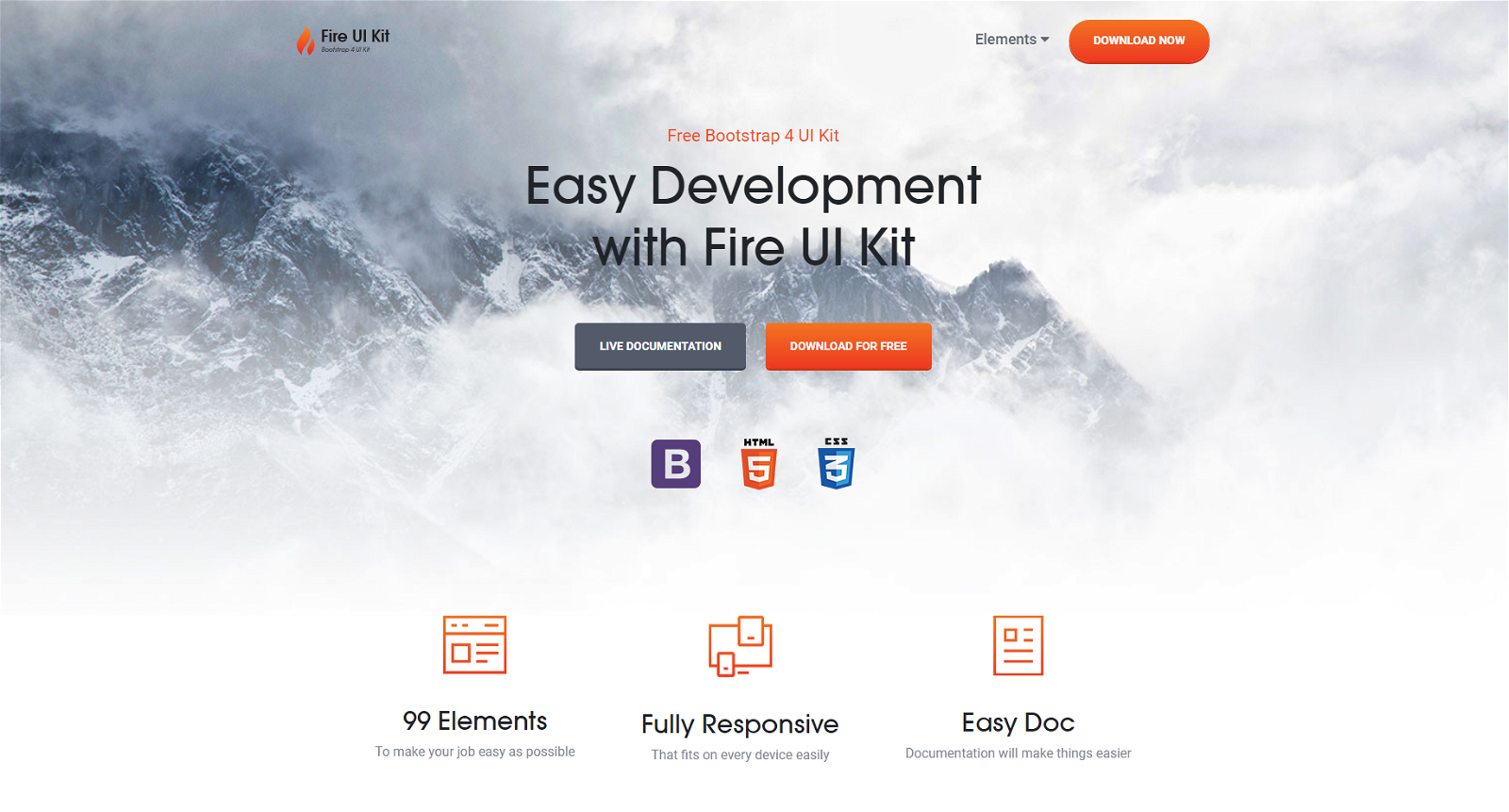 Fire bootstrap UI kit free