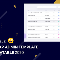Admin template with datatable