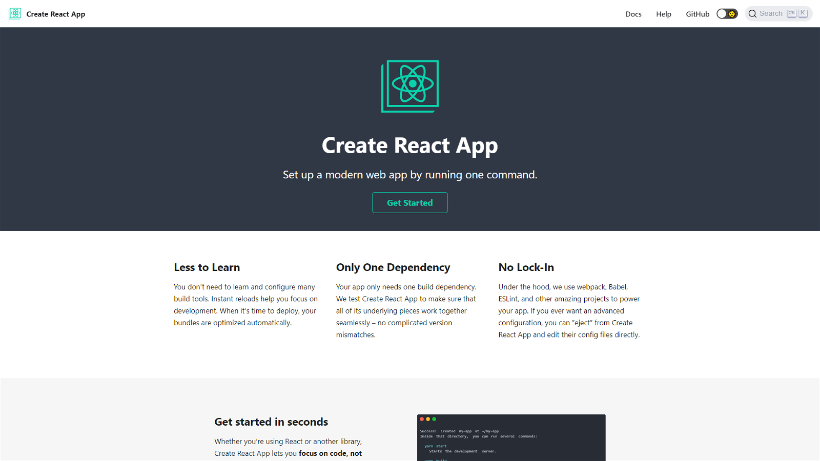 create react app react dev tools
