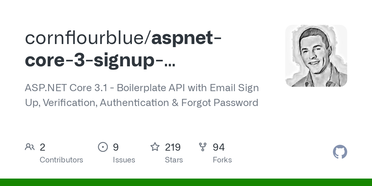 ASP.Net Core 3 Signup verification Api
