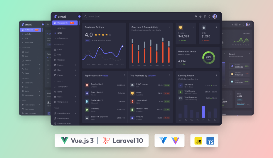 Sneat - Vuetify Vuejs 3 Laravel Admin Template - ThemeSelection