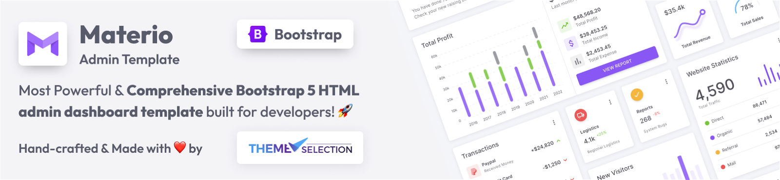 Materio Bootstrap HTML Admin Template
