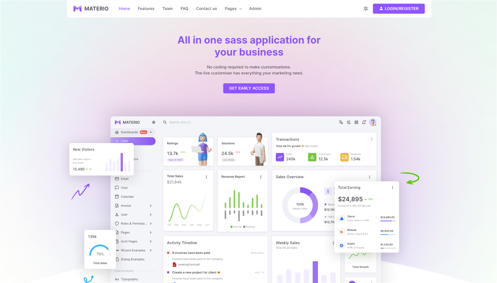 Materio Bootstrap 5 Landing Page Template