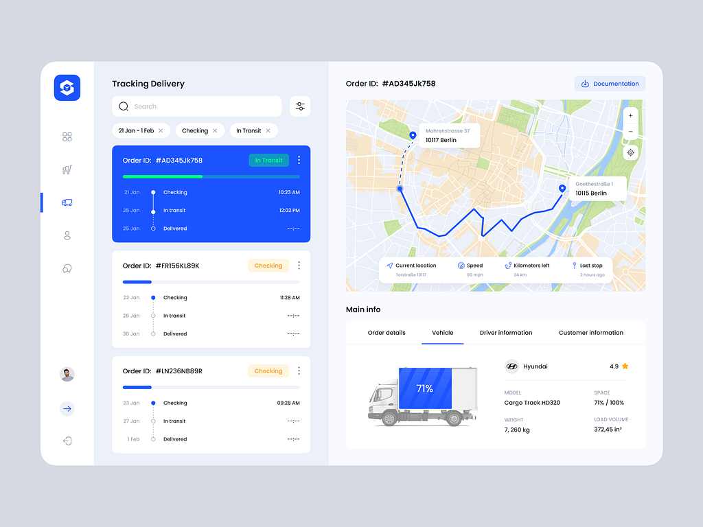 FastBox Logistic Dashboard examples
