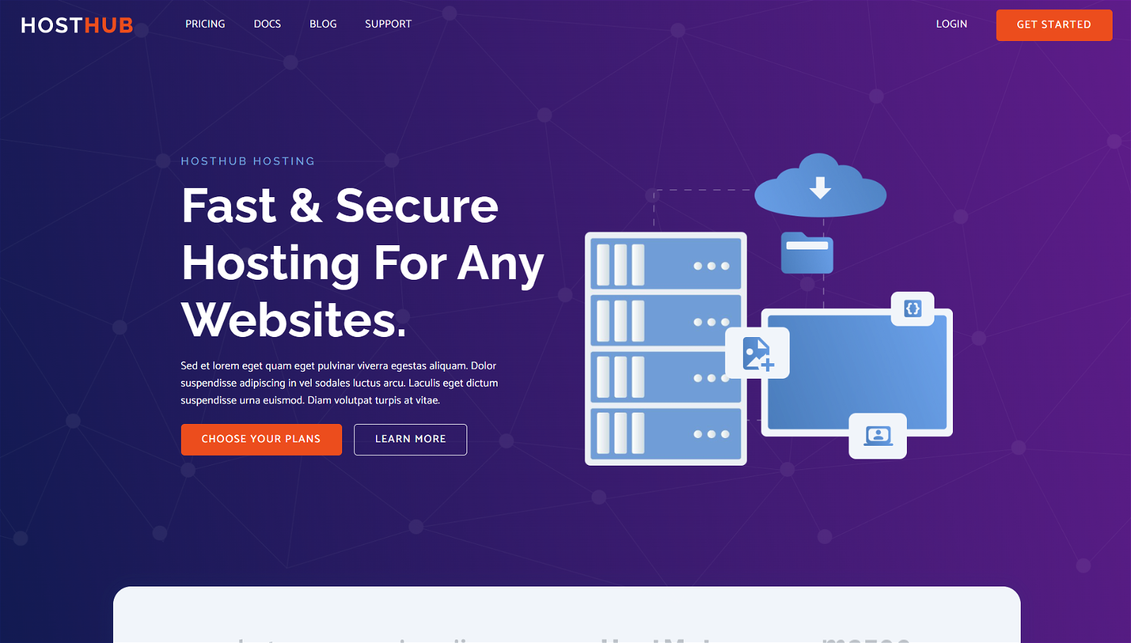 HostHub Bootstrap landing page Template