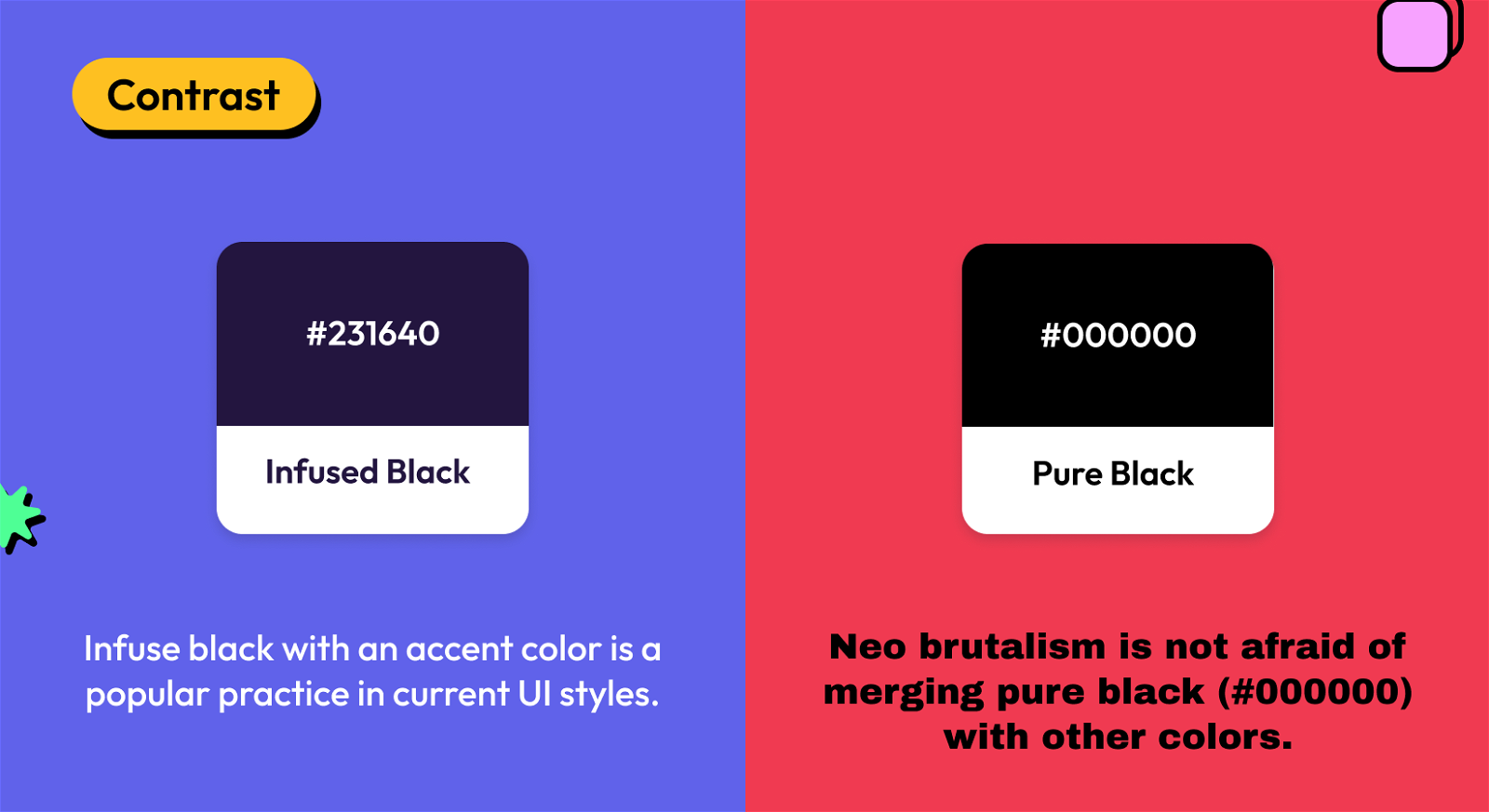 Colors in Neo Brutalism