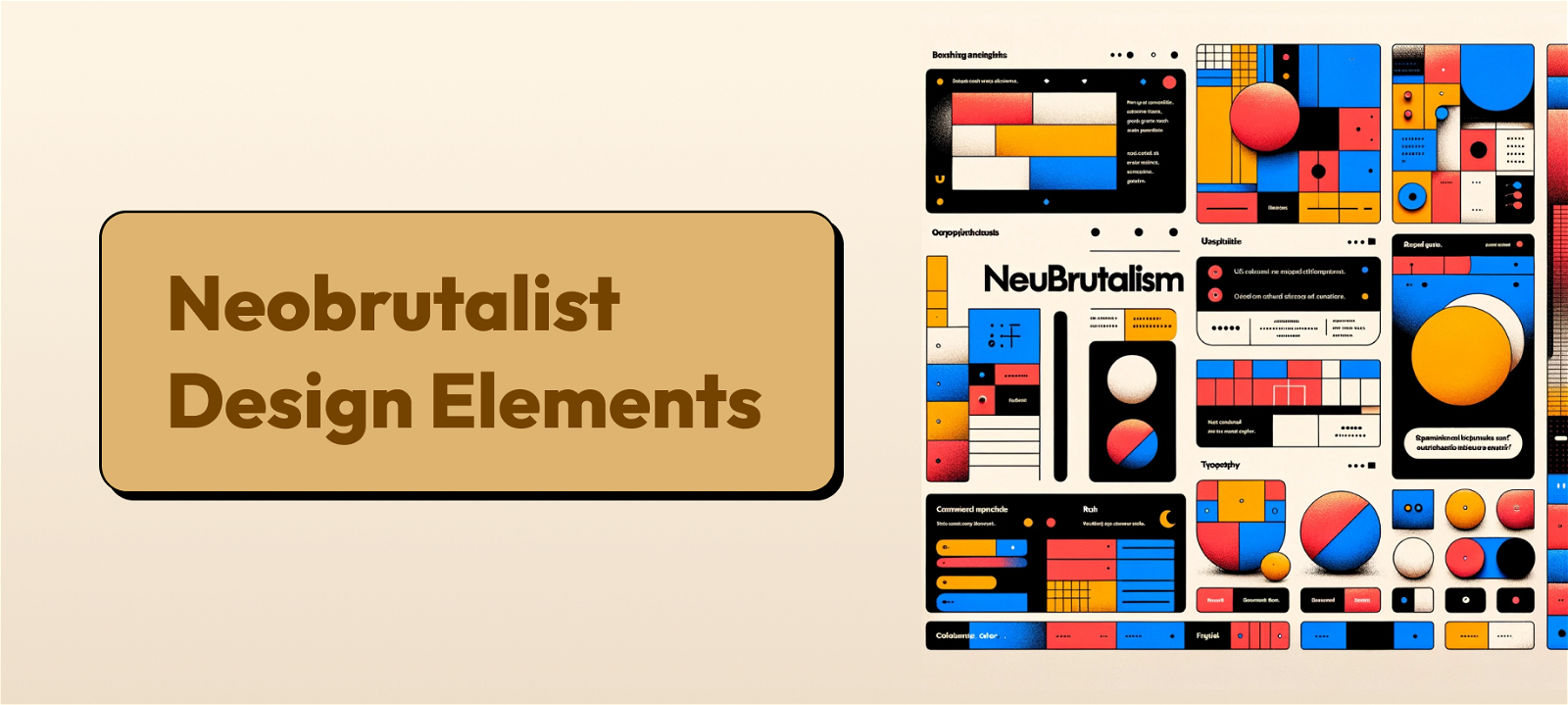 Neu Brutalism Design Elements