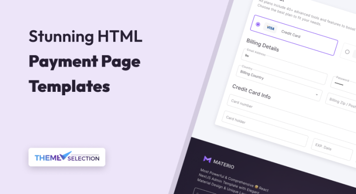 7 Stunning HTML Payment Page Templates - ThemeSelection