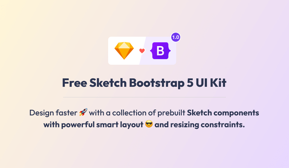  free sketch bootstrap UI kit