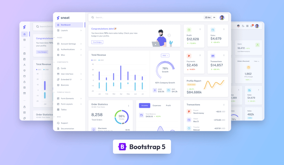 sneat bootstrap admin template