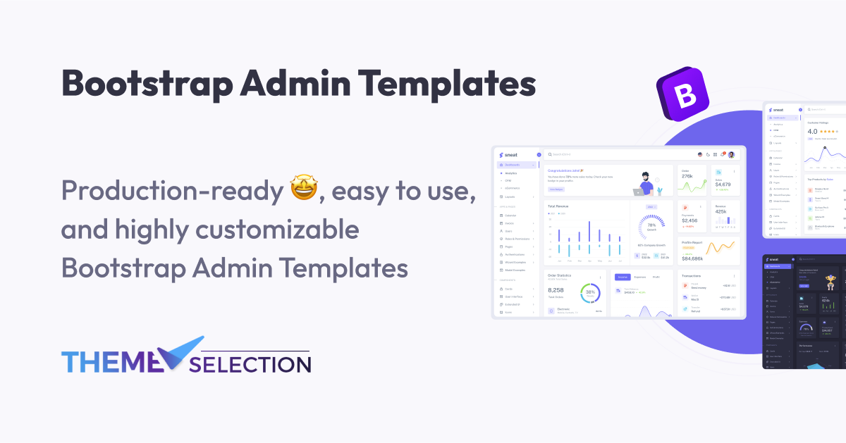 15+ Bootstrap Admin Dashboard Template Free & Pro In 2024 - ThemeSelection