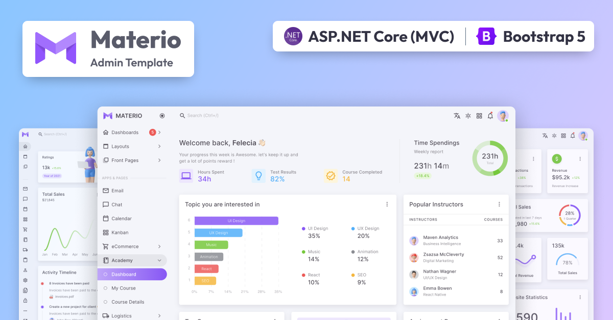 Materio - ASP.NET Core MVC Admin Template - ThemeSelection